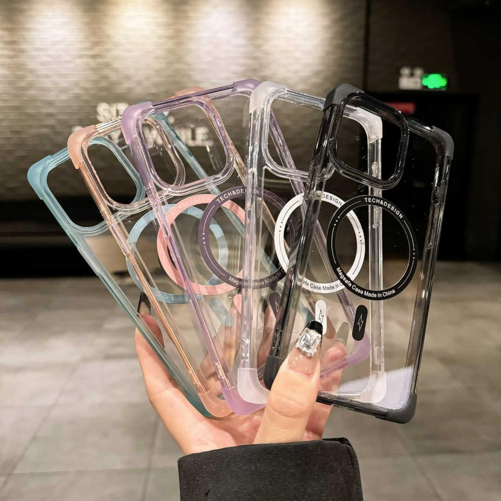 Amazon.co.jp: RNOZX iPhone 14 ProMax用 透明カバー 四隅ショック